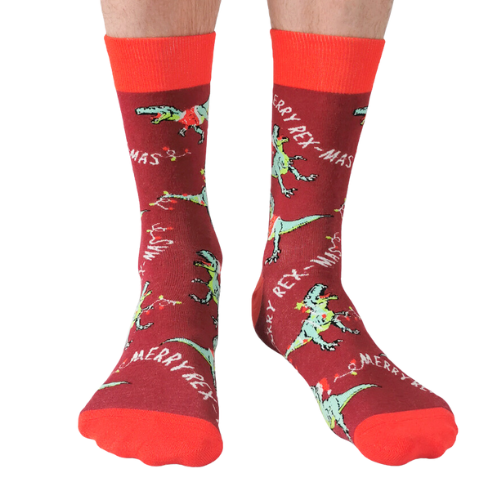 Merry Rex-Mas Socks - Sock Bar
