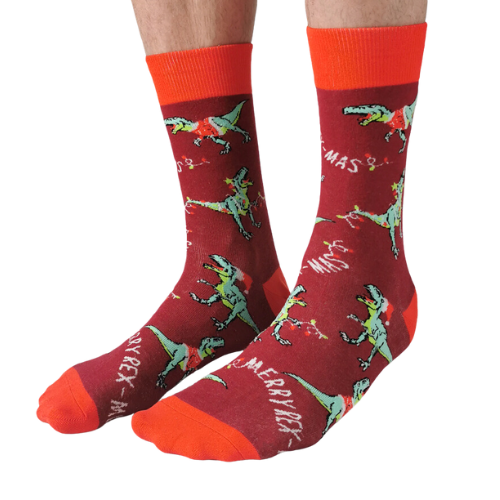 Merry Rex-Mas Socks - Sock Bar