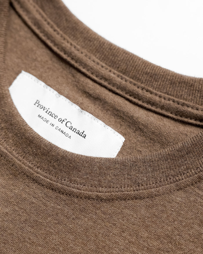 Made in Canada 100% Cotton Midi T-Shirt Dress Heather Brown Province of Canada