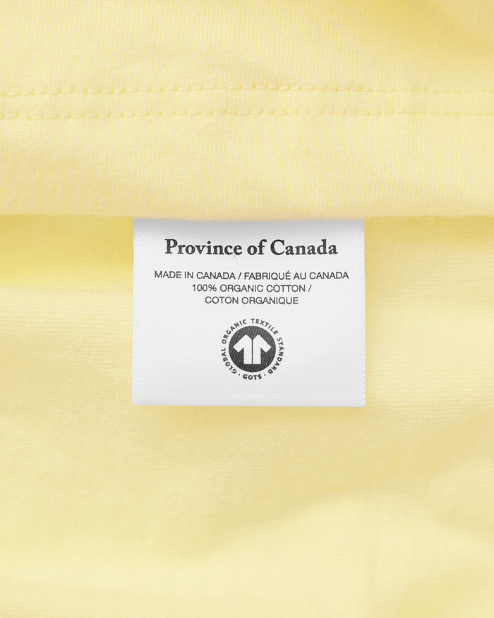 Made in Canada 100% Organic Cotton Monday Crop Top Butter - Unisex - Province of Canada
