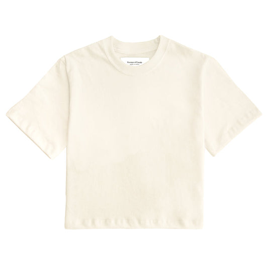 Monday Crop Top Tee Natural - Made in Canada - Province of Canada