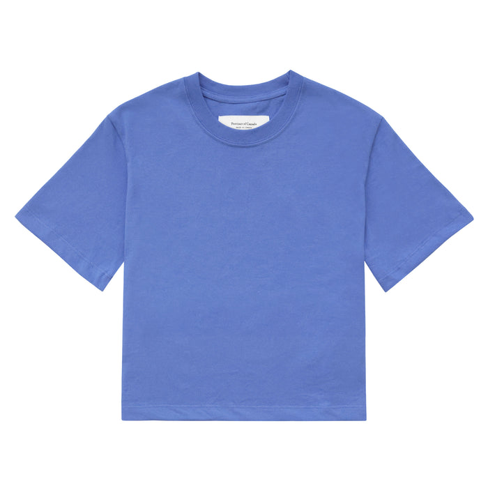 Made in Canada 100% Organic Cotton Monday Crop Top Periwinkle - Unisex - Province of Canada