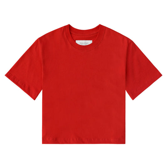 Made in Canada 100% Organic Cotton Monday Crop Top Red - Unisex - Province of Canada