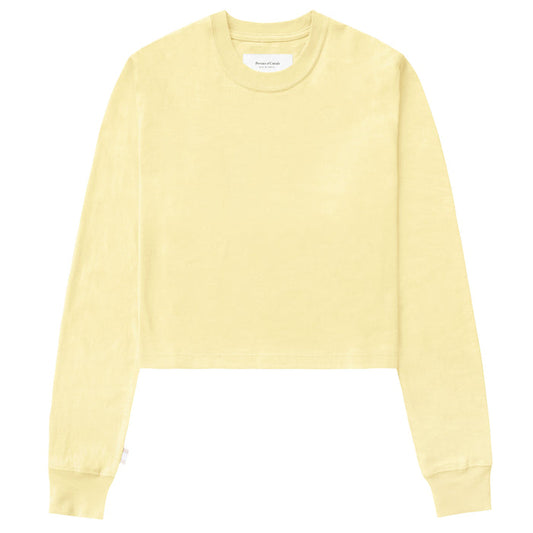 Made in Canada 100% Organic Cotton Monday Long Sleeve Crop Top Butter - Unisex - Province of Canada