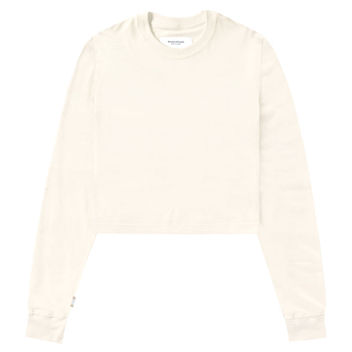 Province of Canada - Monday Long Sleeve Crop Top Natural - Made in Canada