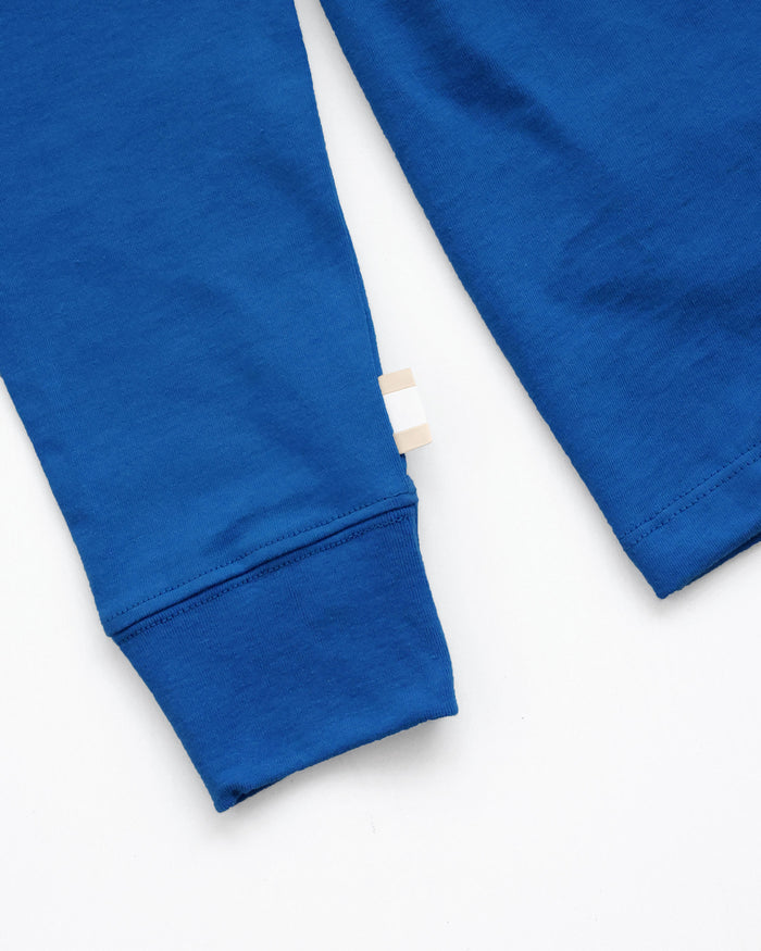 Made in Canada 100% Organic Cotton Monday Long Sleeve Crop Top Royal Blue - Province of Canada