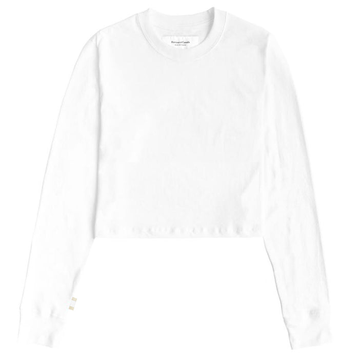 Made in Canada Monday Long Sleeve Crop Top White - Province of Canada