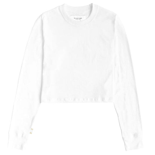Made in Canada Monday Long Sleeve Crop Top White - Province of Canada