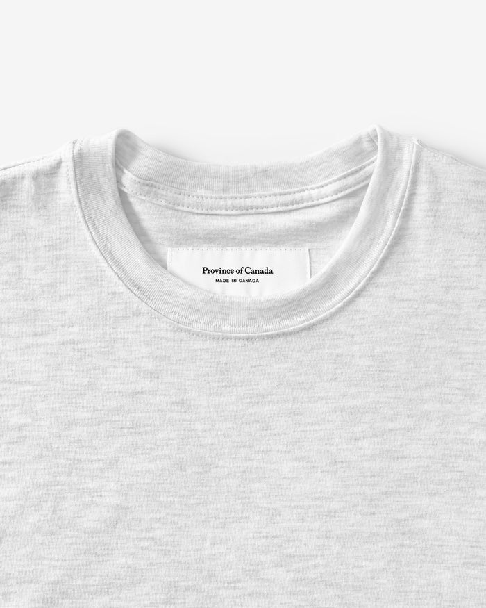 Made in Canada 100% Organic Cotton Monday Long Sleeve Tee Cloud - Unisex - Province of Canada