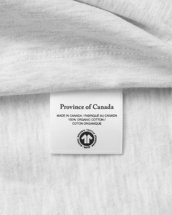Made in Canada 100% Organic Cotton Monday Long Sleeve Tee Cloud - Unisex - Province of Canada