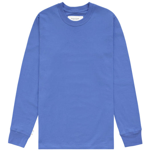 Made in Canada 100% Organic Cotton Monday Long Sleeve Tee Periwinkle - Unisex - Province of Canada