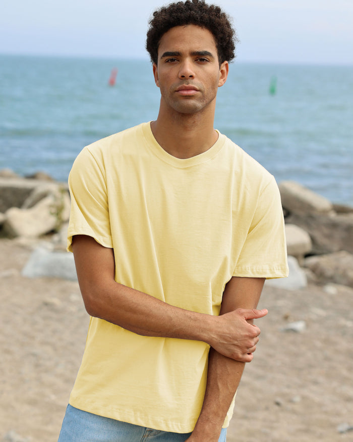 Made in Canada 100% Organic Cotton Monday Tee Butter - Unisex - Province of Canada