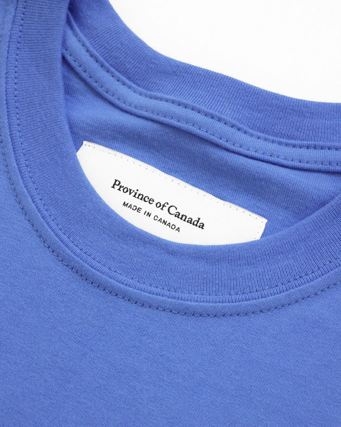 Made in Canada 100% Organic Cotton Monday Tee Periwinkle - Unisex - Province of Canada