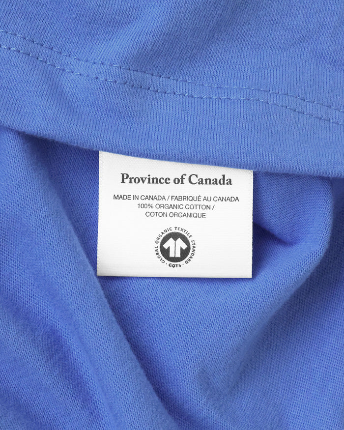 Made in Canada 100% Organic Cotton Monday Tee Periwinkle - Unisex - Province of Canada