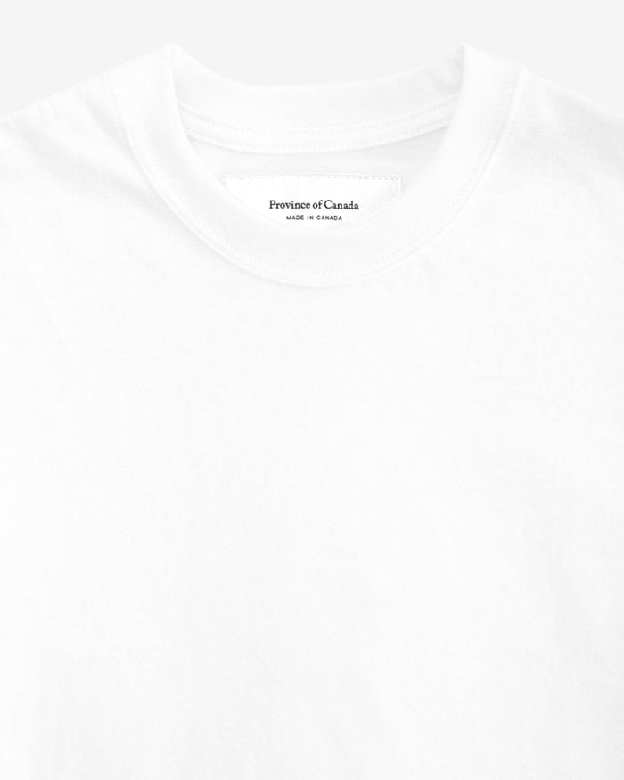 100% Organic Cotton Monday Tee White - Unisex - Made in Canada - Province of Canada