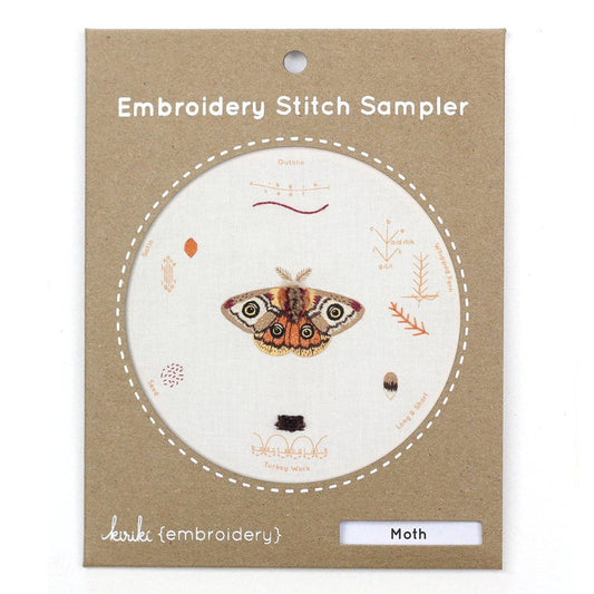Moth - Embroidery Stitch Sampler