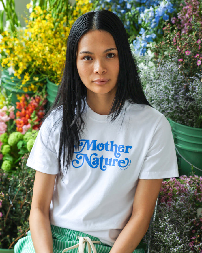 Made in Canada 100% Cotton Mother Nature Tee White - Unisex - Province of Canada
