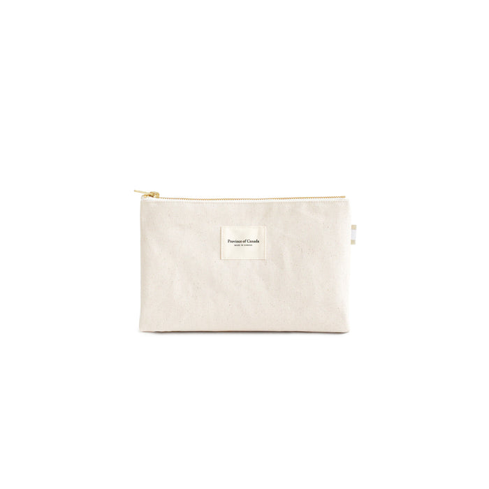 Made in Canada 100% Cotton Cream Pouch Bag Organizer - Province of Canada