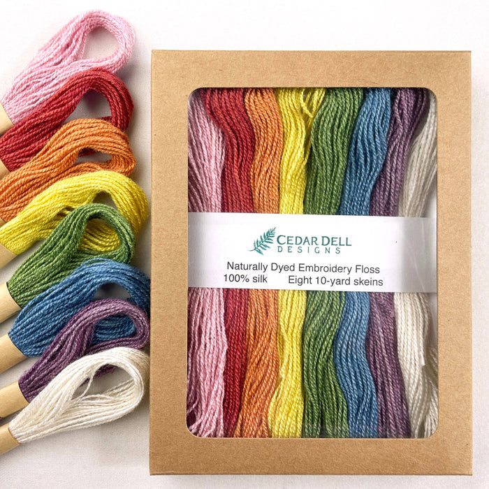 Naturally Dyed Silk Embroidery Floss - Rainbow Set