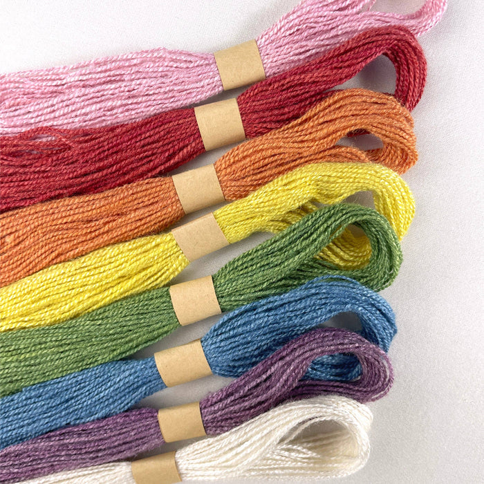 Naturally Dyed Silk Embroidery Floss - Rainbow Set