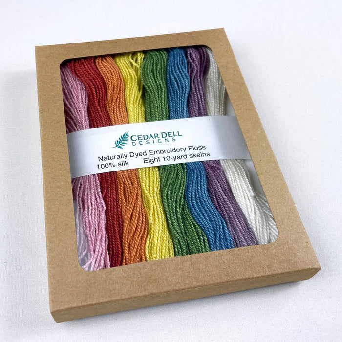 Naturally Dyed Silk Embroidery Floss - Rainbow Set