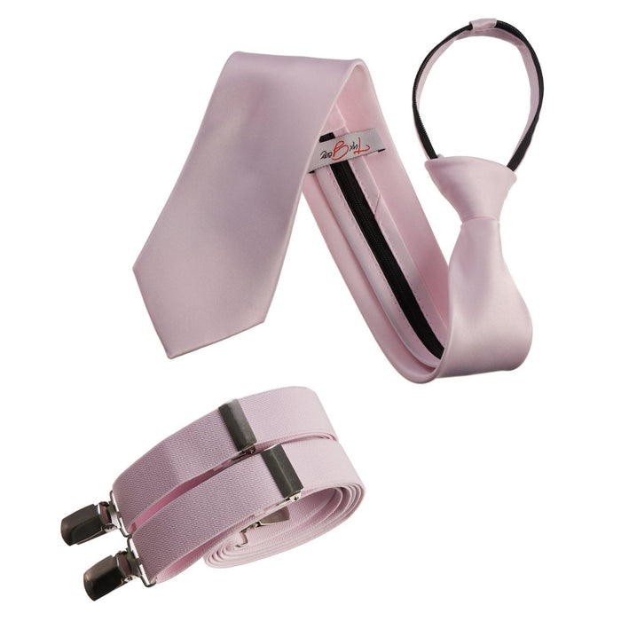 Neck Tie and Adjustable Stretch Suspender Set - Tuxgear