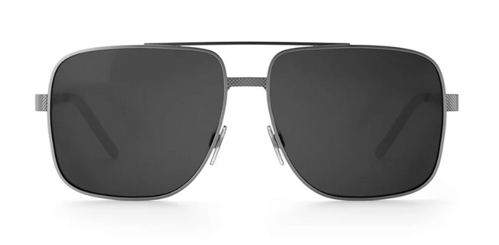 Heat Wave Nimitz sunglasses in gun metal with black lens, alternate product view