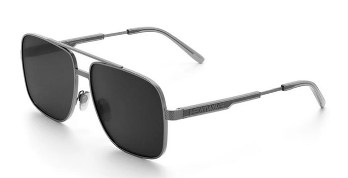 Heat Wave Nimitz sunglasses with gun metal frame and black lens