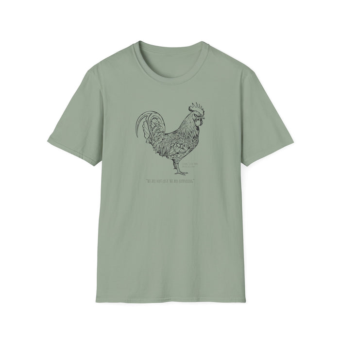 Nori Shore's Rooster Sketch T-Shirt — the Chicken Invasion has begun.