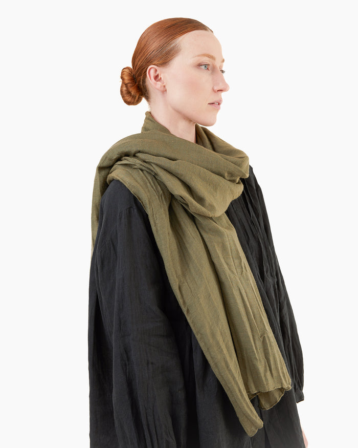 Norlha Feather Light Scarf in Tea Leaf