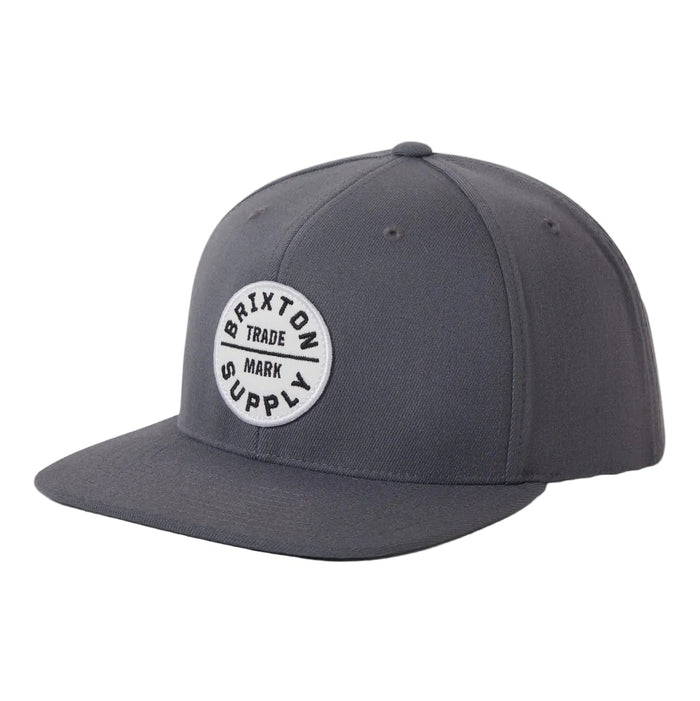 Brixton Oath III snapback hat in future grey