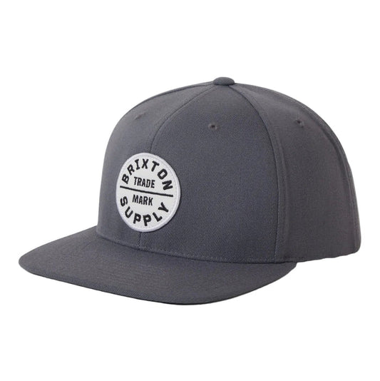 Brixton Oath III snapback hat in future grey
