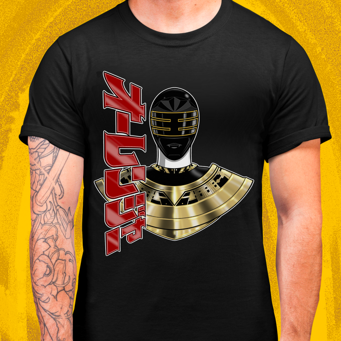 Ohranger Black Tee Super Sentai T Shirt Custom Graphic Art Cosplay Shirts Rangers Retro Vintage 90s