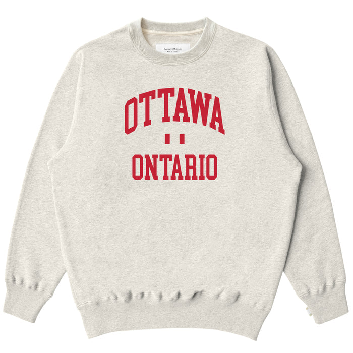 Ottawa Fleece Sweatshirt Eggshell - Made in Canada - Province of Canada