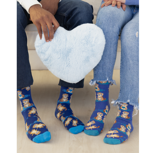 Otterly Adorable Socks by Uptown Sox featuring cute otter designs, perfect for animal lovers looking for cozy and fun socks with a playful twist.