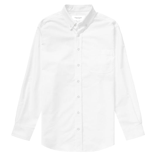 Made in Canada 100% Cotton Oxford Button Down Shirt White - Unisex - Province of Canada
