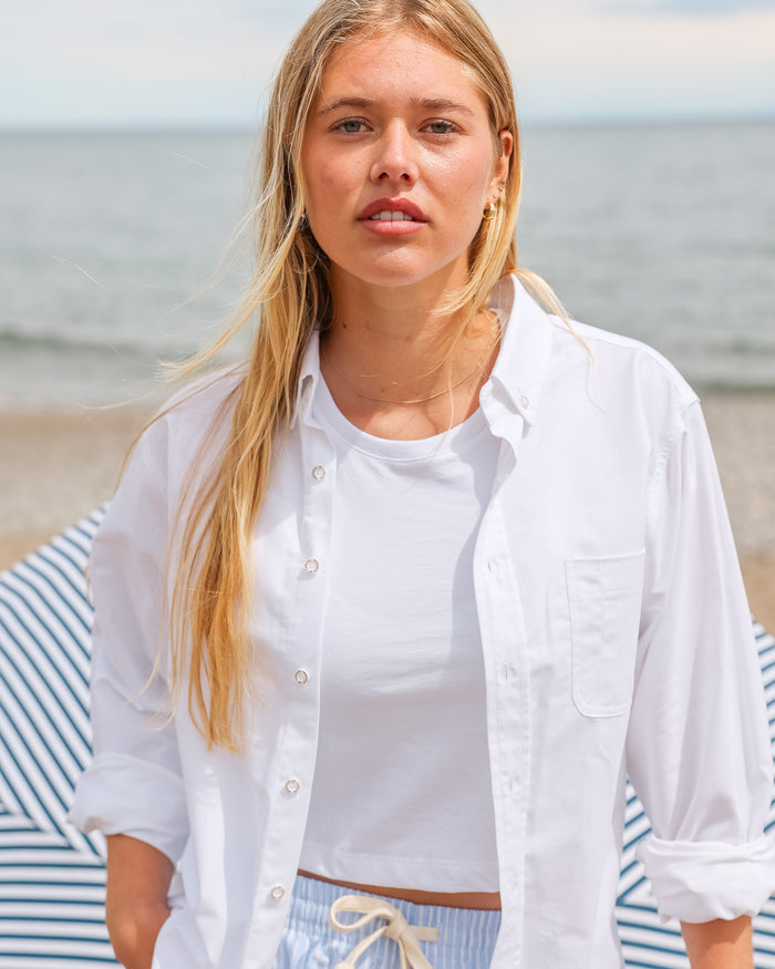 Made in Canada 100% Cotton Oxford Button Down Shirt White - Unisex - Province of Canada
