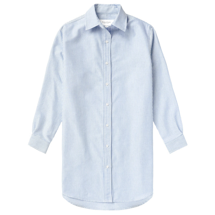 Made in Canada 100% Cotton Oxford Stripe Dress Royal - Province of Canada