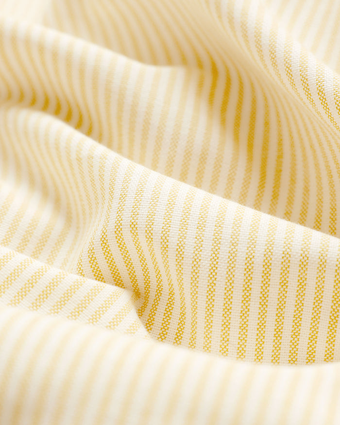 Made in Canada 100% Cotton Oxford  Stripe Button Down Shirt Butter Yellow - Unisex - Province of Canada