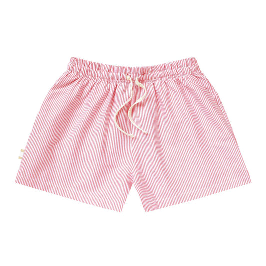 Made in Canada 100% Cotton Oxford Stripe Short Red - Womens - Province of Canada