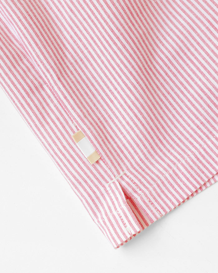 Made in Canada 100% Cotton Oxford Stripe Short Red - Womens - Province of Canada