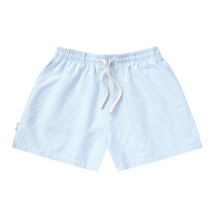 Made in Canada 100% Cotton Oxford Wide Stripe Short Blue - Womens - Province of Canada