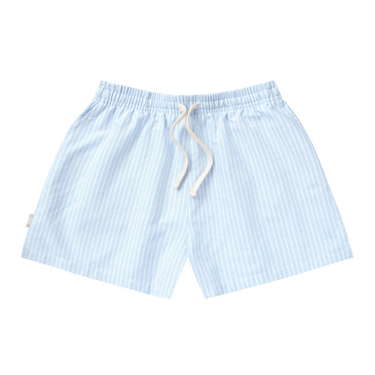 Made in Canada 100% Cotton Oxford Wide Stripe Short Blue - Womens - Province of Canada