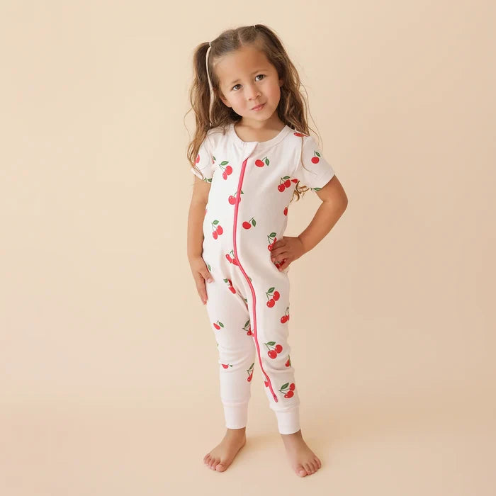 PARADE ROMPER SHORT SLEEVE-CHERRIES