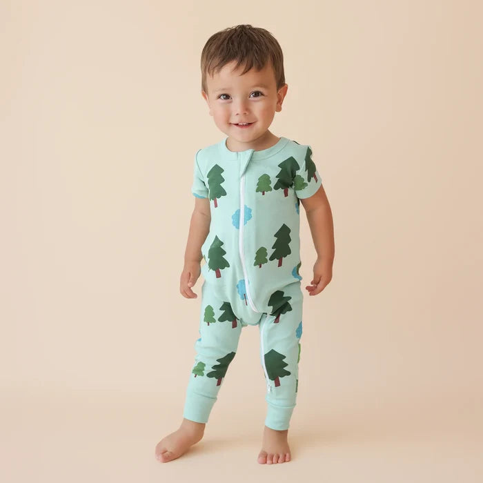 PARADE ROMPER SHORT SLEEVE-FOREST