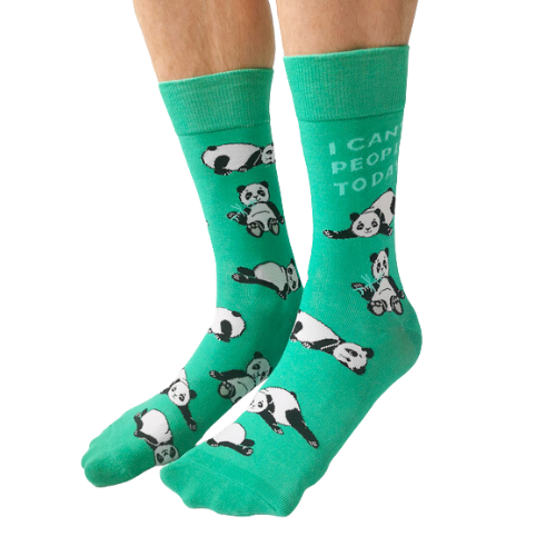 Cozy and stylish Passive Panda Socks in a soft, eco-friendly fabric, perfect for relaxation and comfort. Featuring a playful panda design, these socks offer warmth and comfort for all-day wear.
