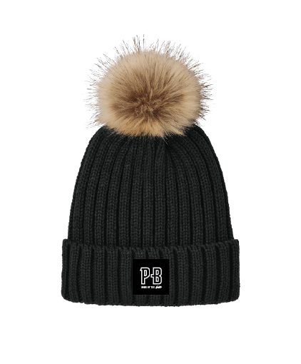 Purpose-Built pom beanie in deep black