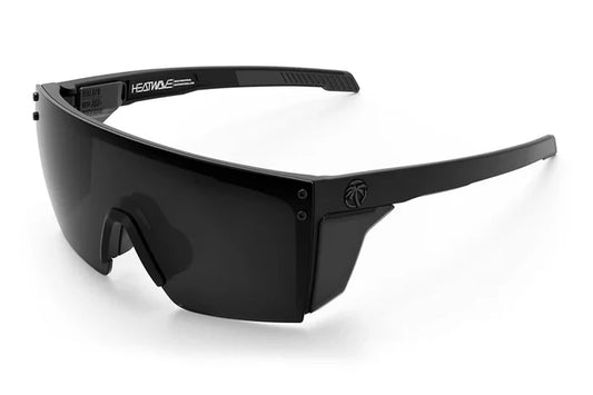 Heat Wave Visual Performance Lazer Face ANSI Z87+ safety sunglasses in matte black with black lens and side shields