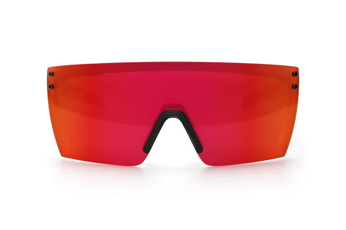 Heat Wave Visual Performance Lazer Face Z87+ matte black, front view of the polarized firestorm lens