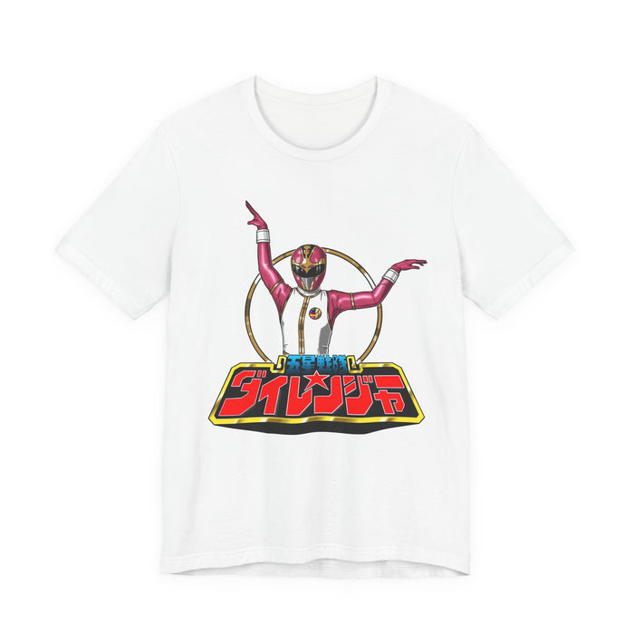 Pink Dairanger Tee Super Sentai T Shirt Custom Graphic Art Cosplay Shirts Rangers Retro Vintage 90s